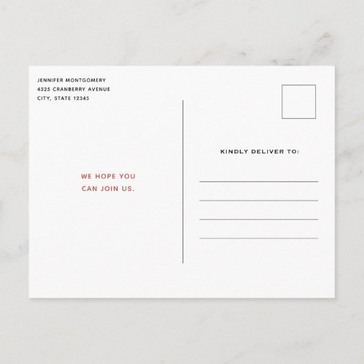 Invitation Carte Postale Noël classique de Jolly Santa Claus (Dos)