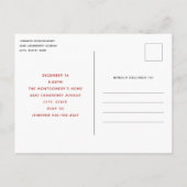 Invitation Carte Postale Noël classique de Jolly Santa Claus (Dos)