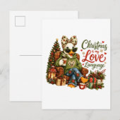 Invitation Carte Postale Noël est mon langage de l'amour (Devant / Derrière)