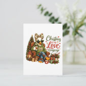Invitation Carte Postale Noël est mon langage de l'amour (Debout devant)