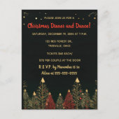 Invitation Carte Postale Noël et fête de Noël de neige modifiables (Devant)