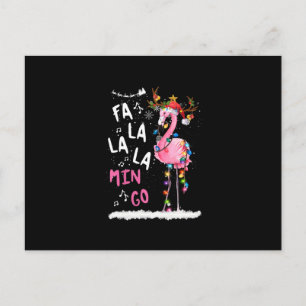 Invitation Carte Postale Noël - Fa-La-La Mingo Flamant Avec Noël