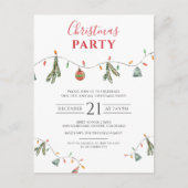 Invitation Carte Postale Noël Fête de fêtes (Devant)