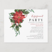 Invitation Carte Postale Noël Fête de fiançailles Florale (Devant)