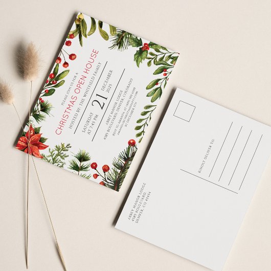 Invitation Carte Postale Noël Fête de la verdure