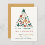 Invitation Carte Postale Noël Joyeux hiver décembre (Devant / Derrière)