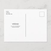 Invitation Carte Postale Noir et blanc Enregistrer la date (Dos)