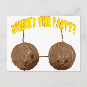 Invitation Carte Postale noix de fête