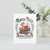 Invitation Carte Postale North Pôle Book Club Hot Cocoa Noël (Debout devant)