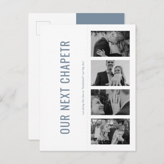 Invitation Carte Postale Notre prochain Signet de chapitre Enregistrer l'in (Devant / Derrière)