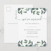 Invitation Carte Postale Nous avons déplacé la crête d'Eucalyptus | Faire-p (Devant / Derrière)