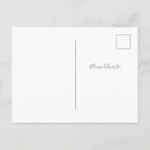 Invitation Carte Postale Nous avons déplacé la crête d'Eucalyptus | Faire-p (Dos)