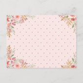 Invitation Carte Postale Nous faisons | Élégant script or et Mariage Rose d (Dos)