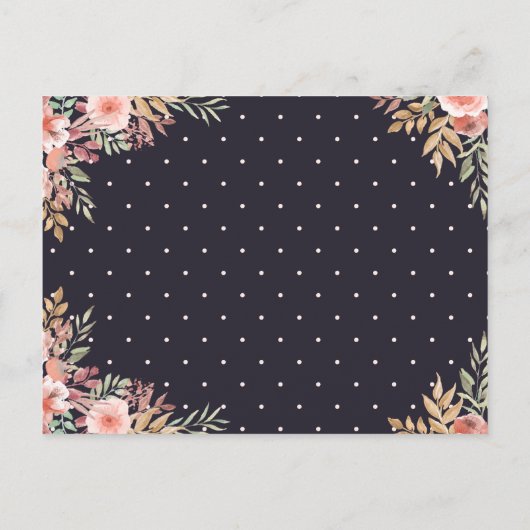 Invitation Carte Postale Nous faisons | Rose aquarelle et Mariage de script (Dos)