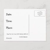 Invitation Carte Postale Nous nous marions: chevaux, dessin au crayon, mari (Dos)