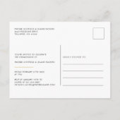 Invitation Carte Postale Nous Nous Sommes Engagés Photo Engagement Party (Dos)