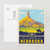 Invitation Carte Postale Nous sommes allés au Nebraska (Devant / Derrière)