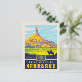 Invitation Carte Postale Nous sommes allés au Nebraska (Debout devant)