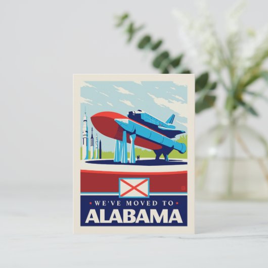 Invitation Carte Postale Nous sommes allés en Alabama (Debout devant)