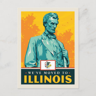 Invitation Carte Postale Nous sommes allés en Illinois
