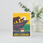 Invitation Carte Postale Nous sommes partis en Caroline du Nord (Debout devant)