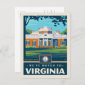 Invitation Carte Postale Nous sommes partis en Virginie (Devant / Derrière)