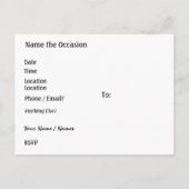 Invitation Carte Postale Nouvel An du Parti de la Paix 2012 (Dos)