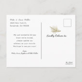 Invitation Carte Postale Nouvel Ornement de Vacances de Maison Annonce de D (Dos)