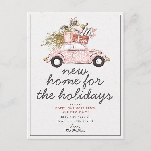Invitation Carte Postale Nouvelle maison pour l'annonce de déménagement des (Devant)