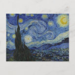 Invitation Carte Postale "Nuit étoilée" par Van Gogh<br><div class="desc">Ce design présente une reproduction en très haute résolution non altérée et non modifiée du célèbre tableau "Starry Night" de Van Gogh.</div>