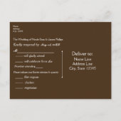 Invitation Carte Postale Nuit rustique enchantée Étoiles et feuillage RSVP (Dos)