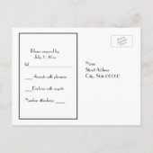 Invitation Carte Postale NYC Skyline 01 Etched White RSVP 1 (Dos)