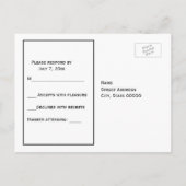 Invitation Carte Postale NYC Skyline Bklyn Bridge Etched #2H RSVP (Dos)