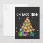 Invitation Carte Postale Oh Taco Tree Drôle Nourriture Mexicaine Laide Noël (Devant / Derrière)