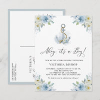 Ohé C'est un Garçon Fleurs d'Ancre Baby Shower Mar