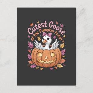 Invitation Carte Postale Oie cutest au Citrouille Patch Thanksgiving