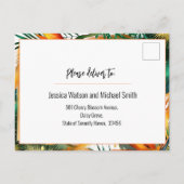 Invitation Carte Postale Oiseaux de Paradise Bliss RSVP (Dos)