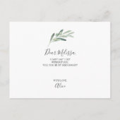 Invitation Carte Postale Olive Seras-Tu Ma Femme D'Accueil (Dos)