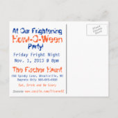 Invitation Carte Postale On meurt d'invitation à Halloween (Dos)