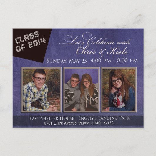 Invitation Carte Postale option 34 (Devant)