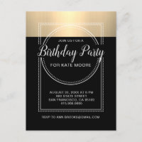 Or métallique à l'anniversaire noir