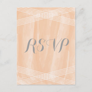 Invitation Carte Postale Orange Aquarelle Décor RSVP