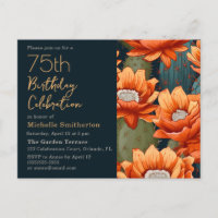 Orange Floral Vert Cactus Navy 75e Anniversaire