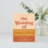 Invitation Carte Postale Orange Terracotta Moderne Rétro (Debout devant)