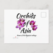 Invitation Carte Postale Orchidées d'Asie (Dos)