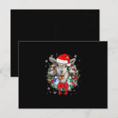 Invitation Carte Postale Ornement de Noël de chèvre Cadeau de décoration de (Devant / Derrière)