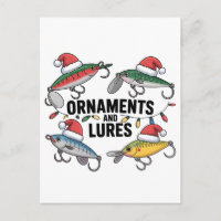 Ornements et leurres drôle de Noël Santa pêche