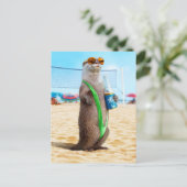 Invitation Carte Postale Otter portant Mankini (Debout devant)