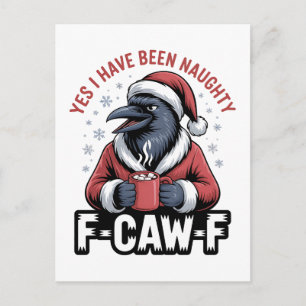 Invitation Carte Postale Oui, j'ai été vilain F-Caw-F Funny Noël
