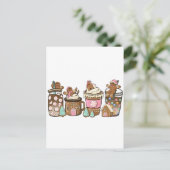 Invitation Carte Postale Pain d'épice dans un chocolat chaud pour les amour (Debout devant)